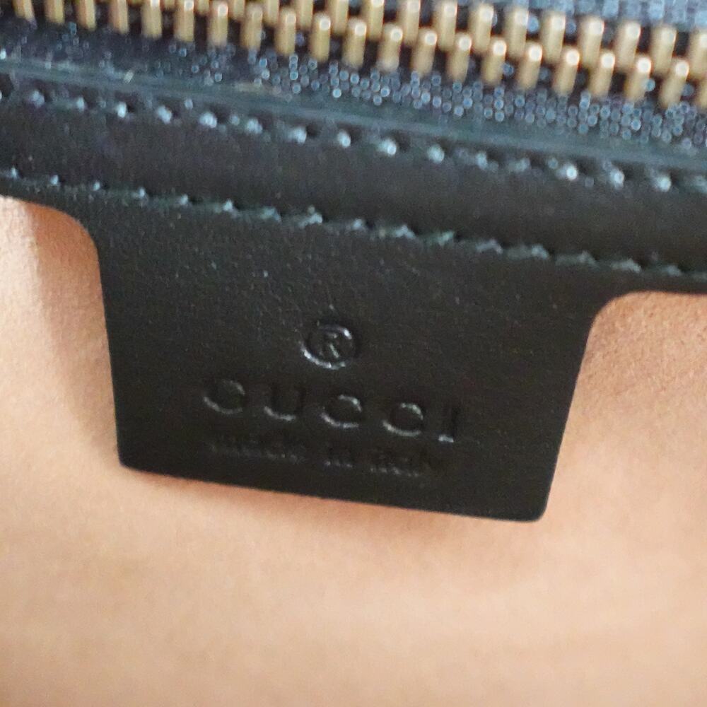 Gucci Leopard Face Cheetah Calf Hair Black Leather Shoulder Bag - Picture 14 of 15